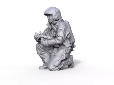 Figure firefighter Andreas B 3D print model