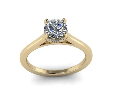 Jewelry diamond hello ring 3D print model