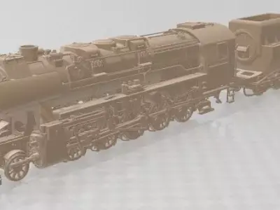 BR 52 Locomotive Steam Train Printable 3D print model