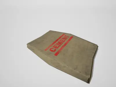 Basic Cement Bag Low-poly 3D model