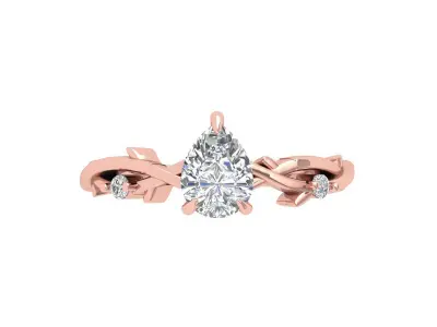 Pear Ring 3D print model shop
