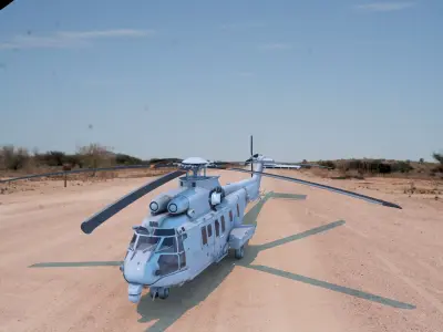 Eurocopter Model Low-poly 3D model