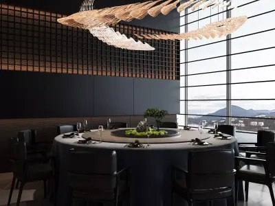 Restaurant private room 3D model