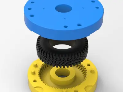 Mold for diecast tire 14 Scale 1 to 10 and 1 to 14 and 1 to 25 3D print model