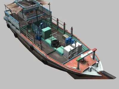 Jalibut Dhow 3D model