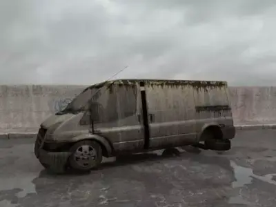 destroyed van 014 am165 3D model