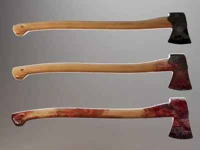 Axe Weapon Combo Low-poly 3D model