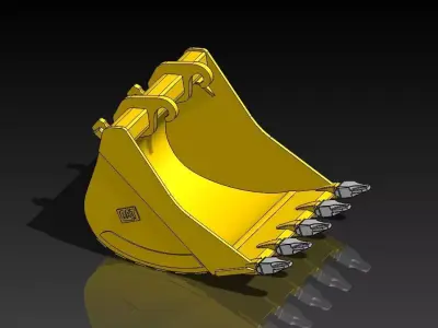 Excavator bucket 3D model
