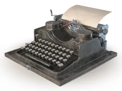 Retro Typewriter 0001 3D model