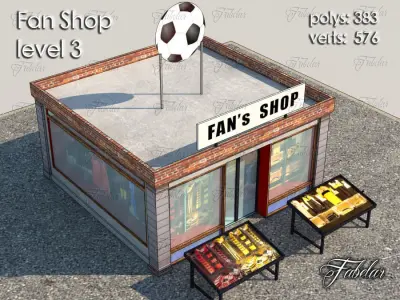 Fan Shop Low-poly 3D model purchase