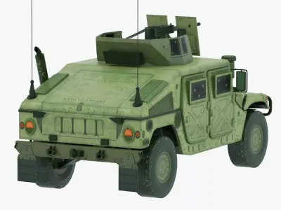 Armored Utility Vehicle Military Army Game Ready Low-poly 3D model