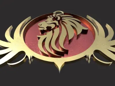  lion pendant 3D print model Low-poly 3D model purchase