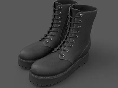Female Boots Game Ready Low-poly 3D model