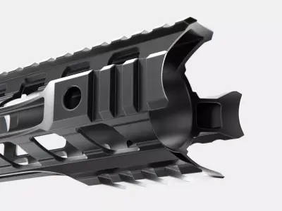 Handguard night rail - highpoly - NATO - AR15 - M4A1 3D model