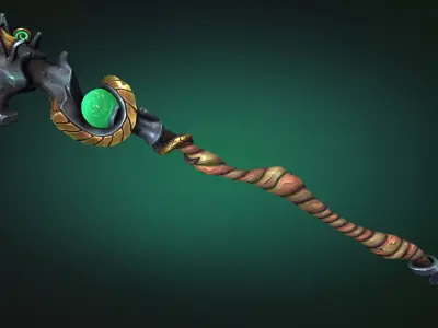 Coastal staff Low-poly 3D model