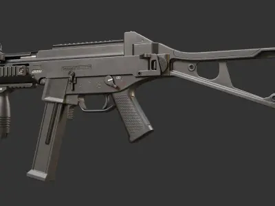 UMP-45 Low Poly Low-poly 3D model