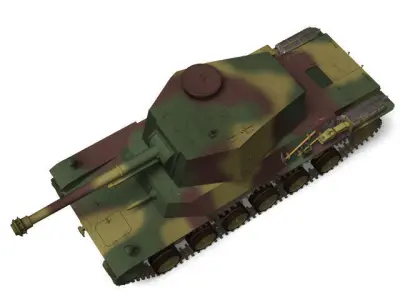 Type3 medium tank Chi nu 3D model