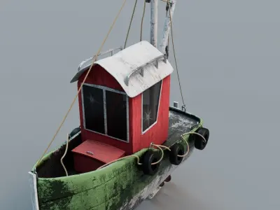 Tug boat 3D model by amiraskari748