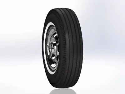 Wheel Pontiac GTO 1964 for scale model 3D print model