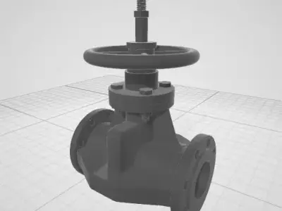 Modeler 3D gate valve 3D model