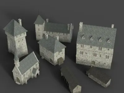 CastleCreator Pack Free low-poly 3D model