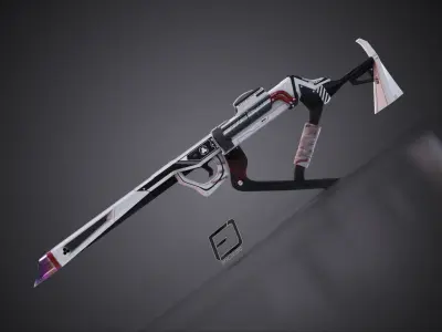 Modern Sci-Fi SMG Low-poly 3D model
