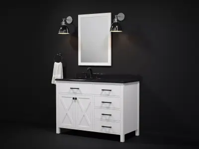  OVE Ainsley II WHT 48 THD USA 3D model
