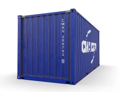 20 feet CMA-CGM standard shipping container 3D model