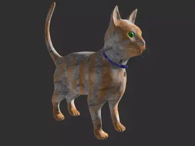 Low Poly Cat Model Low-poly 3D model