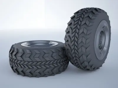  military vehicle tire 3d model 3D model