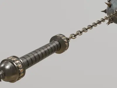 Flailing Spike Rigged 3D model