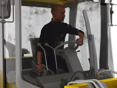 Loader with Operator 3D model