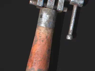 Morsa old hammer Low-poly 3D model