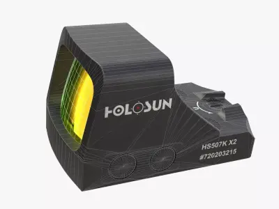 Holosun HS507K X2 red dot sight Low-poly 3D model