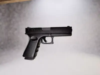 Compact Handgun Low-poly 3D model