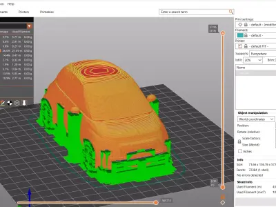 Fiat 500 2008 STL Low Poly 3D Printable Car Model 3D print model