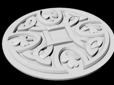 Central decor ornament for furniture Free 3D model 25
