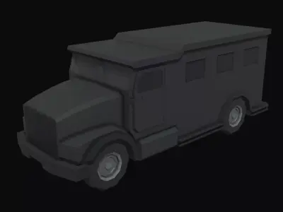 Swat Van Low Poly Low-poly 3D model