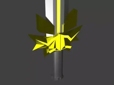 Golden Ancient Sword 3D model