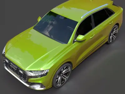 Audi Q8 Luxury SUV - High-Quality Polygonal Asset 3D model