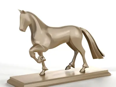 Horse statue Low-poly 3D model purchase