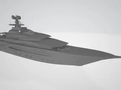 Superyacht Kismet print ready 3D model 3D print model