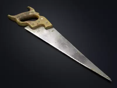 Vintage saw Low-poly 3D model purchase