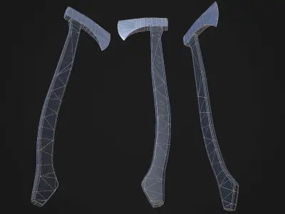 Modern Axe 09 Low-poly 3D model