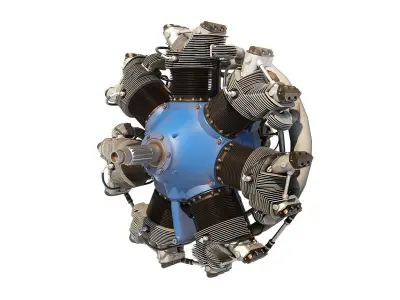 Radial Aircraft Engines  W670 3D model