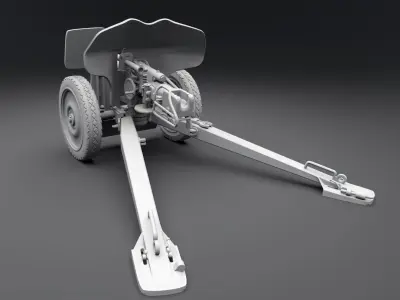 25mm Hotchkiss Artillery scale model 3D print model