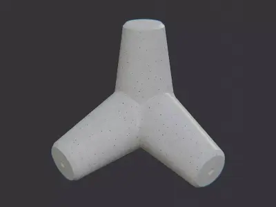 Military Tetrapod Anti Tank Obstacle Low-poly 3D model