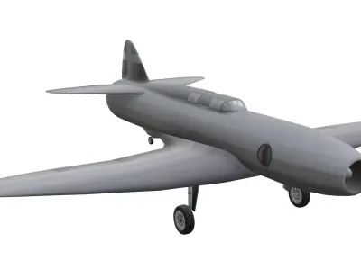 Caproni Campini N1 Low-poly 3D model