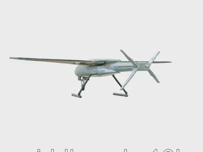 Hermes UAS Model with Aerodynamic Aesthetic Low-poly 3D model