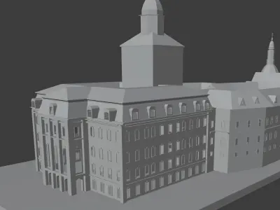 Low Poly Building Pack 3D model
